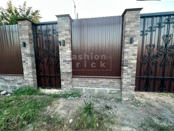 Гиперпресованный кирпич завода Fashion Brick квадроблоки для заборов от производителя завод