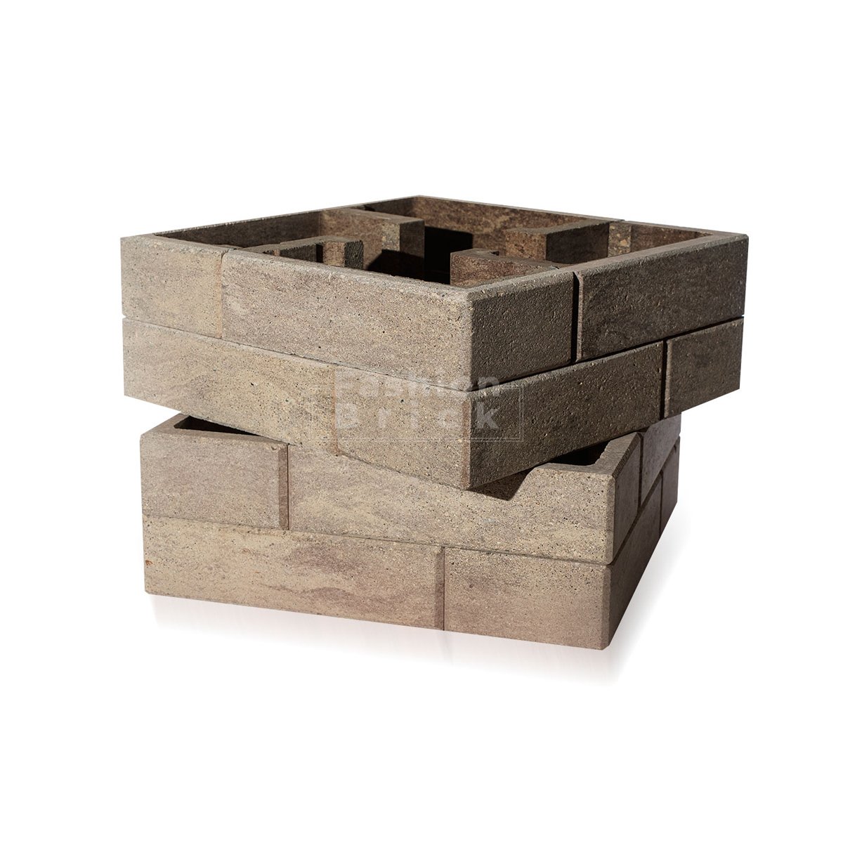 Заборный блок квадроблок Лондон Брик