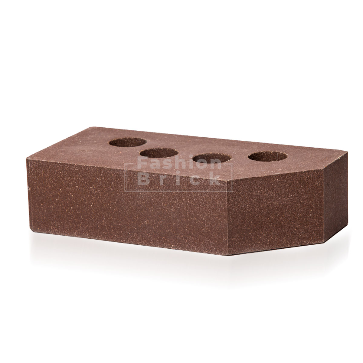 Кирпич гладкий угловой пустотелый 